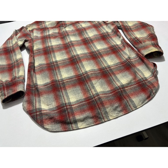 Vintage Pendleton Flannel Shirt Plaid Pearl Snap 100% Wool USA Men Medium (READ) - Picture 10 of 16